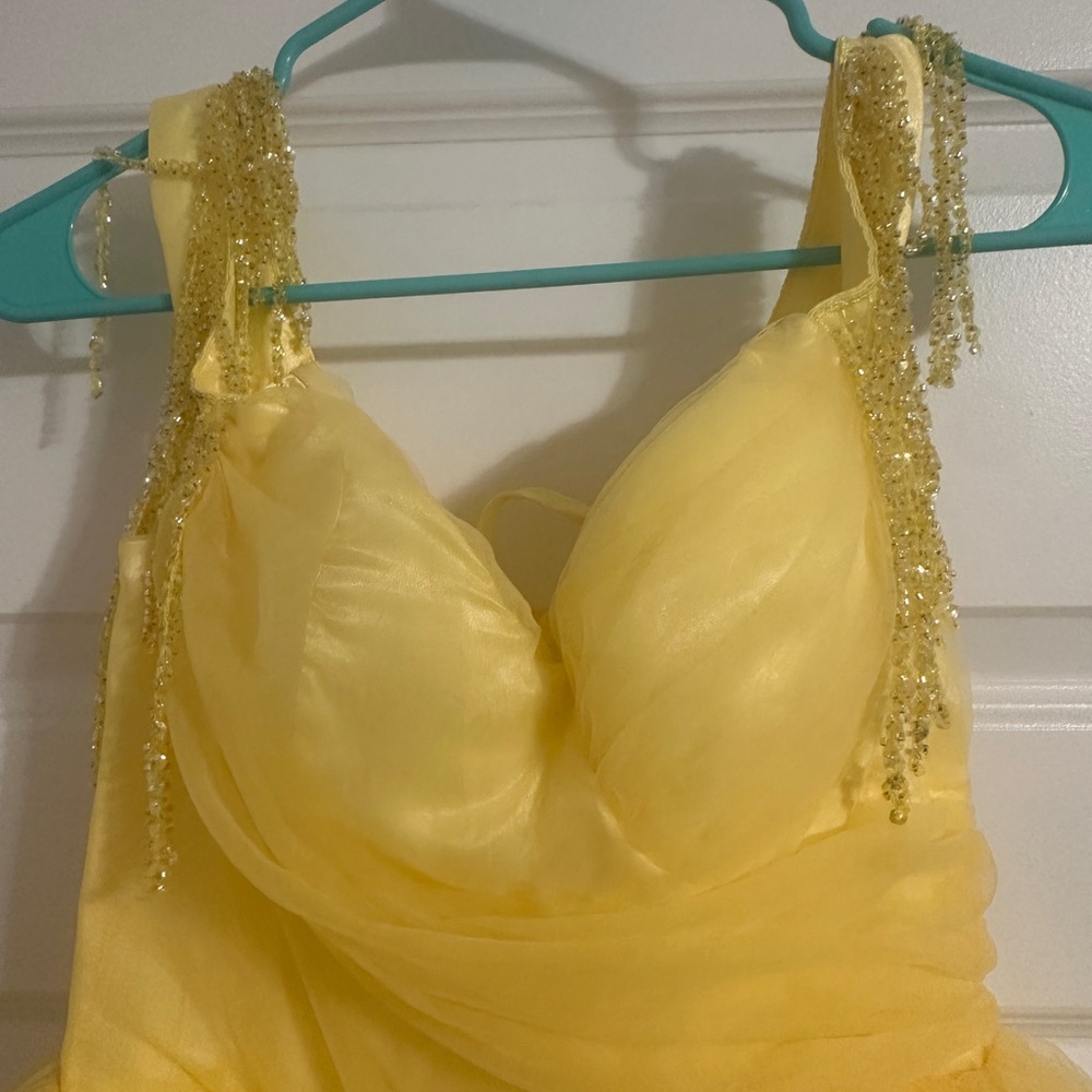 Elegant Yellow Prom Dress - Picture 6 of 6